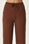 Textured Top and Bottom Set with Tie-Up Detail Lci0067 Brown - 5