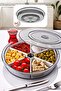 Large Size 6 Compartment 360 Degree Rotating Breakfast Set - Round Breakfast Set with Detachable Bowl