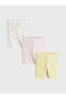Vizyon New Season Ecru Baby Girl Shorts 3-Pack