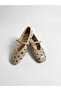 Women's Beige Studded Ring Detailed Strappy Ballerinas - 4