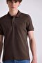 Brown Slim Fit Polo Neck T-Shirt - 3