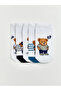 Esvab • Modern & Distinctive Cute Teddy Bear Embroidered Boys' Booties Socks, Pack of 5