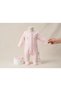 Girl's Embroidered Jumpsuit and Headband - 100% Natural Cotton - Pink - 4