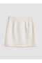 Peak New Season Zippered Waist Mini Tweed Skirt - 5