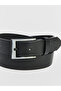 Black leather-look men's belt with metal buckle from güli̇s gi̇yi̇m - 2