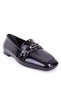 Dza07-86926103 Black Patent Leather Daily Ballet Flats Women's Shoes