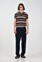 Patterned Polo Collar Brown Knitwear T-Shirt - 2