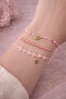 Evil Eye Beaded & Star Detailed Bracelet Set – Pink Beaded, Adjustable Stylish Design - 2