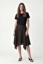Black Asymmetrical Plaid Women's Skirt - 2
