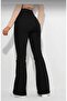 Livia Women's Stretch Fabric Black Spanish Jeans Trousers (Thick Fabric Does Not Show Inside) - 5