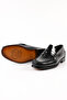 Genuine Leather Black Open-Toe Unisex Leather Loafer Shoes - K670 - 6