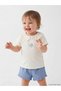 Ecru Embroidered Baby Girl T-Shirt and Shorts Set from Güli̇s Gi̇yi̇m - 6