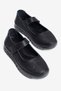 Women's Genuine Leather Sports Ballerinas with Straps and Flexible Soles Casual Shoes Lunex Black