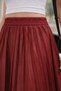 Women's High-Waisted Elastic Pleated Midi Skirt Suitable for Daily and Stylish Wear - 3