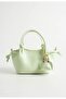 Women's Stylishly Designed Mint Green Hand and Shoulder Bag - 3