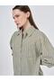 Single Pocket Cotton Linen Tunic Khaki - 4