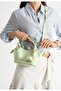Women's Stylishly Designed Mint Green Hand and Shoulder Bag - 2