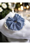 Maria Lace Striped Poplin Kopanaki Lace Detailed Scrunchie Hair Clip