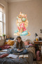 Melody Cat – Cat with Headphones Wall Sticker |   Premium Pastel Young Girl's Room Decor - 2