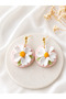 Miyamila Summer Collection Powder Pink Daisy Flower Earrings - 2