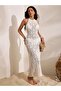 Heart Detail Cotton Lu Lace-Like Knit Beach Dress - 3
