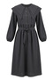 Baby Collar Belted Dress 2252-01 Gray - 6