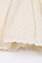 Floral Patterned Straw Hat and Linen Dress for Girls - 26Y 7285 - 3