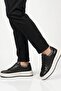 Black and White Genuine Leather Men's Casual Shoes 6Y3334-8086 m - 2