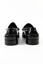 Genuine Leather Black Open-Toe Unisex Leather Loafer Shoes - K670 - 4