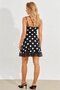 Black and White Polka Dot Lace Detailed Strappy Mini Dress - 3