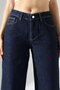 Women's Dark Blue Palazzo Jeans - 2