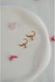 Mini Top Charm Hoop Earrings – Minimal Dangle Earrings (1 Pair) - 6