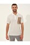 Ecru Slim Fit Polo Collar T-Shirt - 2