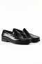Genuine Leather Black Open-Toe Unisex Leather Loafer Shoes - K670 - 2