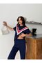 Front V-Striped Double Women's Sports Set - 2