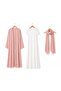 Blush Pink 3-Piece Abaya Set – Inner White Dress & Matching Scarf - 4