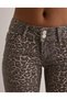 Low Waist Leopard Print Flare Cut Skinny Spanish Jeans & Trousers Low Waist Bootcut Leo Jeans - 9