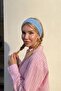 Women's Blue Mesh Model Knitted Bandana, Hair Band