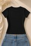 Women's Girls Don'T Cry Printed Short Sleeve Lycra Tight Body T-Shirt - 2