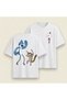 Unisex Oversize T-Shirt with Continuous Print, 100% Cotton T-Shirt, Comfortable Fit