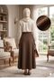Women's Black Honeycomb Textured Lycra High Waist Flared Maxi Skirt - No Knee Line, No Visible Inside, Stretchy Fabric - 5