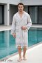 Hooded Unisex Peshtemal Bathrobe Beach Sea Bath Beachside