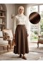 Women's Black Honeycomb Textured Lycra High Waist Flared Maxi Skirt - No Knee Line, No Visible Inside, Stretchy Fabric