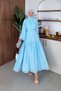 Nilüfer Chiffon Dress Baby Blue