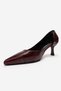 Arel Burgundy Print Women's Heeled Shoes - 6