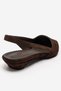 Berlina Brown Suede Genuine Leather Women's Low Heel Shoes - 5