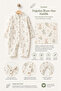 Gots Certified Fabric 100% Cotton Muslin Baby Girl Romper 3-6-9-12 Months Natural Breathable - 4