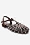 Lavina Brown Suede Stone Women's Sandals - 3