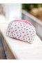 Large Size Romantic Rose Patterned Quilted Makeup Bag - 3