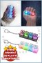 1 Piece Stress Relief Click Keyboard Keychain with Sound and Light Mixed